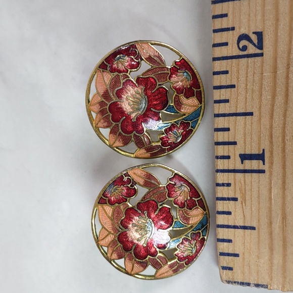 Cloisonne Earrings - Picture 2 of 4